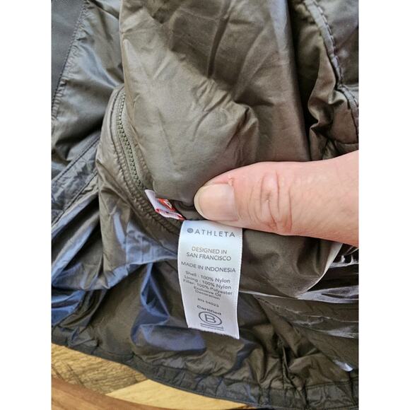 Athleta Summit Insulated Parka Jacket Womens M Mountain Olive Primaloft Packable - Picture 8 of 10